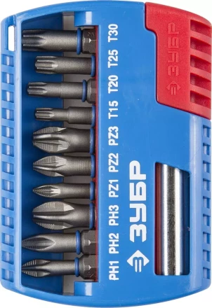 ЗУБР 11 шт, набор бит с магнитным адаптером (26051-H11) купить в Сургуте