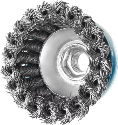 ЗУБР &quot;ПРОФЕССИОНАЛ&quot;. Щетка чашечная для УШМ, плетеные пучки стальной проволоки 0,5мм, 80ммхМ14 35275-080_z02 купить в Сургуте