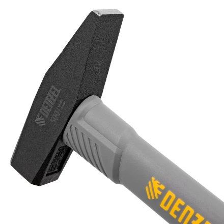 Молоток слесарный, 500 г Denzel 10485, кованый, фибергласовая рукоятка c TPR покрытием купить в Сургуте