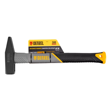 Молоток слесарный, 500 г Denzel 10485, кованый, фибергласовая рукоятка c TPR покрытием купить в Сургуте