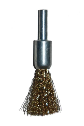 Щетка для дрели ф25мм концевая сталь латунированная Энкор 51504 купить в Сургуте
