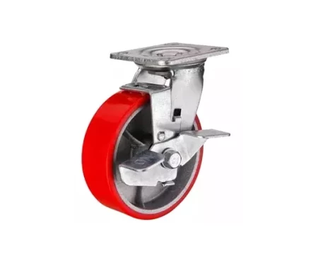 Колесо большегрузное поворотное SCpb 931 75 мм полиуретановое с тормозом (N) 1027135 купить в Сургуте