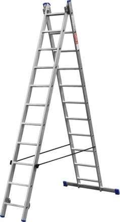 Лестница ЗУБР универсальная, двухсекционная со стабилизатором, 11 ступеней 38821-11 купить в Сургуте