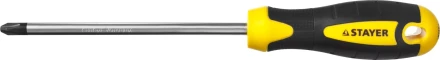 Отвертка STAYER &quot;MASTER&quot; &quot;ТECHNO&quot;, двухкомпонентная рукоятка, магнитный наконечник, Cr-V, PH3x150мм 2508-3-15_z02 купить в Сургуте