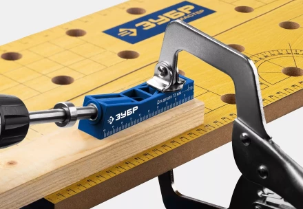 ЗУБР одно отверстие, одинарный кондуктор для глухих отверстий, Профессионал (30092) купить в Сургуте