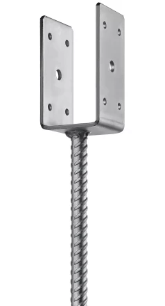 ЗУБР ОС-U, 61 x 120 x 60 мм, U-образное основание столба (310286-060) купить в Сургуте