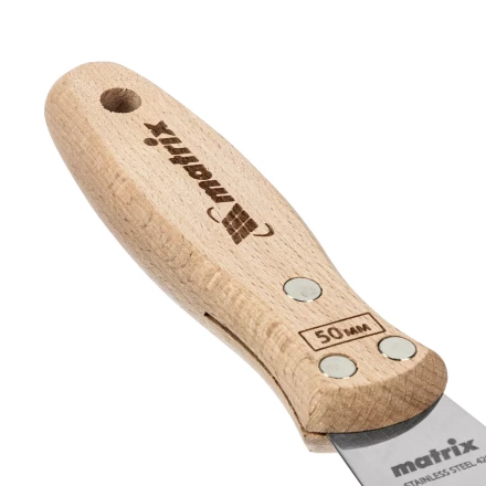 Шпательная лопатка из нержавеющей стали, 50 мм, буковая рукоятка, EFP Matrix 85611 купить в Сургуте