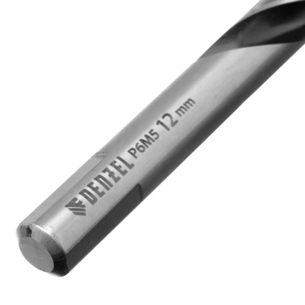 Сверло спиральное по металлу Denzel 12 x 151мм, Р6М5, Golden Tip, многогранная заточка, 718287 купить в Сургуте