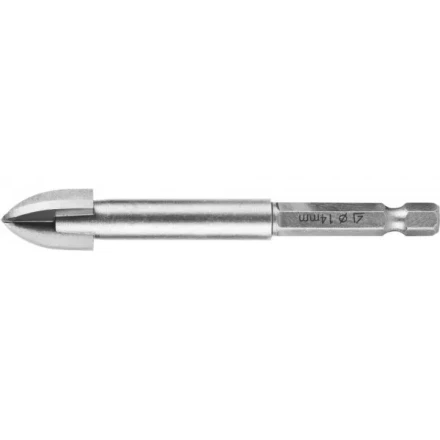 Сверло по кафелю, керамике, стеклу, с четырьмя режущими лезвиями, шестигранный хвостовик, 14 мм, STAYER &quot;PROFESSIONAL&quot; 2985-14 2985-14_z01 купить в Сургуте