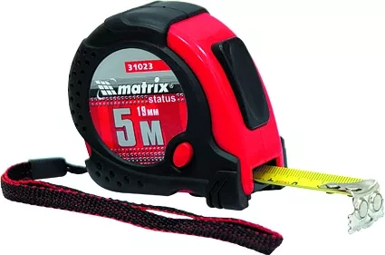 Рулетка Status magnet fixation 3 м х 16 мм обрезиненный корпус зацеп с магнитом  MATRIX 31019 купить в Сургуте