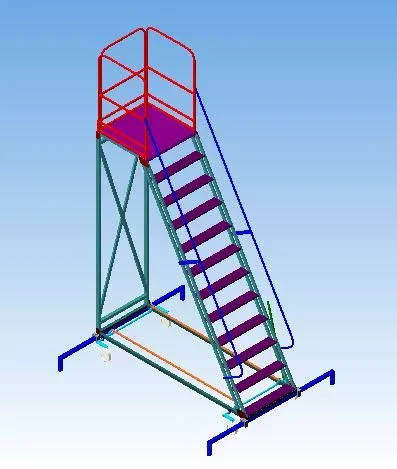 Лестница с площадкой передвижная ЛС-2500 купить в Сургуте