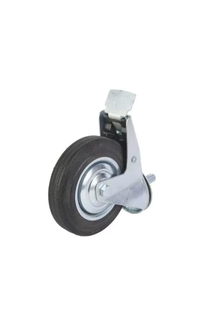 Колесо поворотное SCtB 63 160 мм резина с болтом и тормозом (F) 1027180 купить в Сургуте