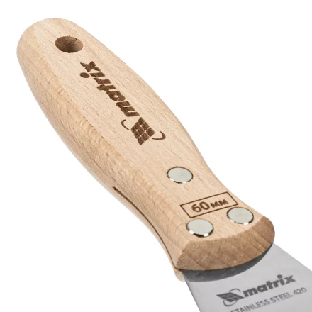 Шпательная лопатка из нержавеющей стали, 60 мм, буковая рукоятка, EFP Matrix 85613 купить в Сургуте