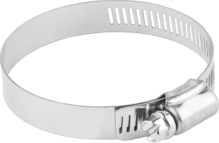 Хомуты ЗУБР &quot;ЭКСПЕРТ&quot;, нерж. сталь, просечная лента 12 мм, 40-64 мм, 4 шт 37815-040-64-4 купить в Сургуте