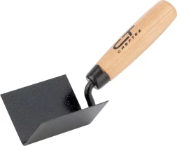 Кельма угловая, 80 х 60 х 60 мм, стальная, для внутренних углов, буковая ручка СИБРТЕХ 86307