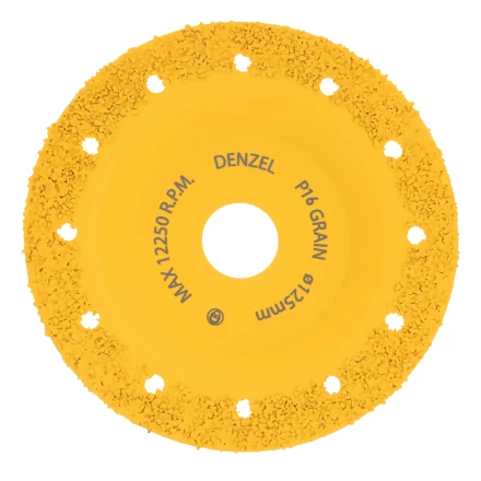 Чашка твёрдосплавная зачистная,125 мм, Плоская, среднее зерно #16// Denzel 72975 купить в Сургуте