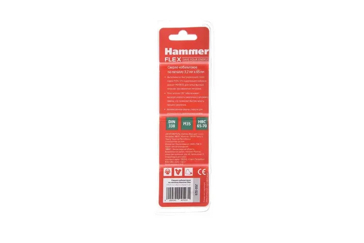 Сверло по металлу HAMMER Ф3.2х65мм (DR CO) купить в Сургуте