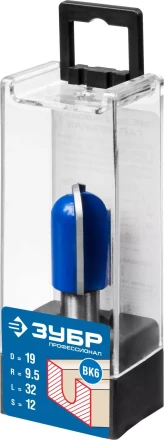 ЗУБР 19 x 32 мм, радиус 12.7 мм, фреза пазовая галтельная, Профессионал (28751-19-32) купить в Сургуте