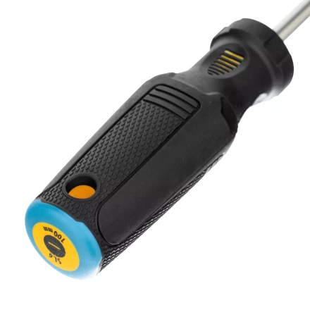 Отвертка SL6x100 мм, CrV, трехкомпонентная рукоятка Denzel 12198 купить в Сургуте