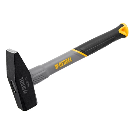 Молоток слесарный, 1000 г Denzel, кованый, фибергласовая рукоятка c TPR покрытием 10490 купить в Сургуте