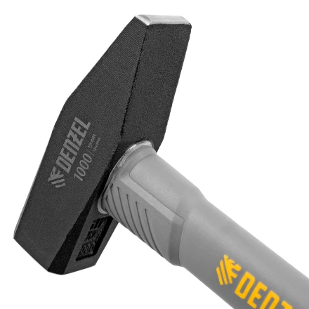 Молоток слесарный, 1000 г Denzel, кованый, фибергласовая рукоятка c TPR покрытием 10490 купить в Сургуте