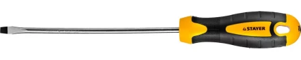 Отвертка STAYER &quot;MASTER&quot; &quot;ТECHNO&quot;, двухкомпонентная рукоятка, магнитный наконечник, Cr-V, SL5,0x150мм 2507-05-15_z02 купить в Сургуте
