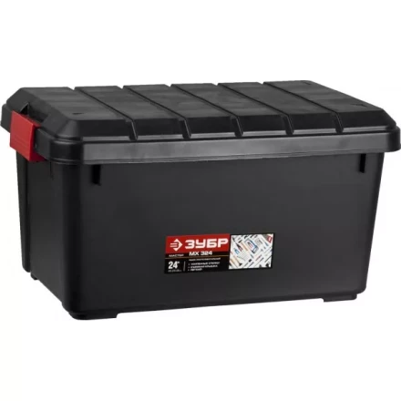 Ящик ЗУБР &quot;МАСТЕР&quot; пластиковый со съемной крышкой, автомобильный, 610x370x330мм (24&quot;) 38184-24 купить в Сургуте