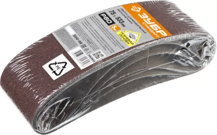 ЗУБР 75х457 мм, P40, лента шлифовальная СТАНДАРТ, для ЛШМ, 5 шт. (35342-040) купить в Сургуте