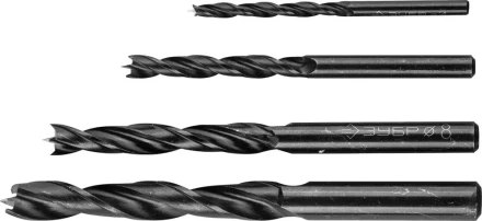ЗУБР. Набор сверл по дереву, 4шт, 4-6-8-10 мм 29421-H4 купить в Сургуте