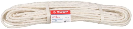 Фал ЗУБР капроновый, d=10,0 мм, 20 м, 2000 кгс, 51 ктекс 50210-10 купить в Сургуте