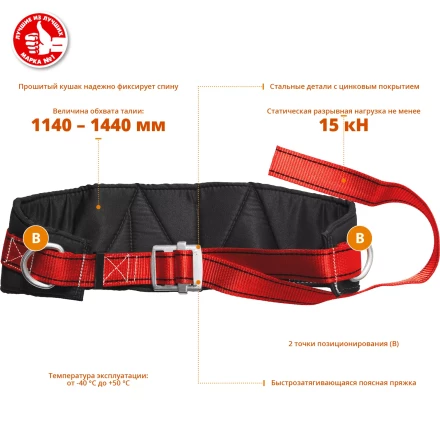 Удерживающая привязь 2 точки крепления серия Без серии 11582 купить в Сургуте