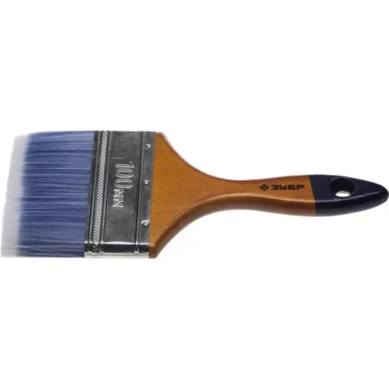 Кисть плоская  ЗУБР &quot;АКВА-МАСТЕР&quot;, искусственная щетина, деревянная ручка, 100мм 4-01007-100 купить в Сургуте