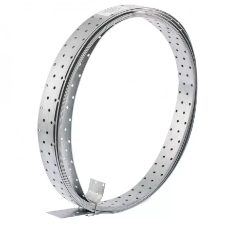 Лента перфорированная монтажная 1,5 мм LM 4см х 10 м отверстие 4,5–5 мм цинк Россия Сибртех 46582 купить в Сургуте