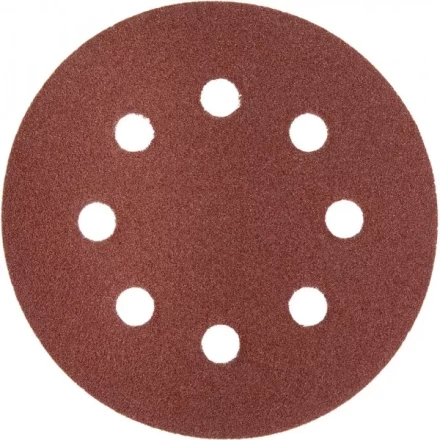 Круг шлифовальный ЗУБР &quot;МАСТЕР&quot; универсальный, из абразивной бумаги на велкро основе, 8 отверстий, Р100, 125мм, 5шт 35562-125-100 купить в Сургуте