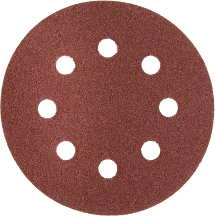 Круг шлифовальный ЗУБР &quot;МАСТЕР&quot; универсальный, из абразивной бумаги на велкро основе, 8 отверстий, Р100, 125мм, 5шт 35562-125-100 купить в Сургуте