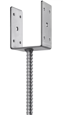 ЗУБР ОС-U, 91 x 120 x 60 мм, U-образное основание столба (310286-090) купить в Сургуте