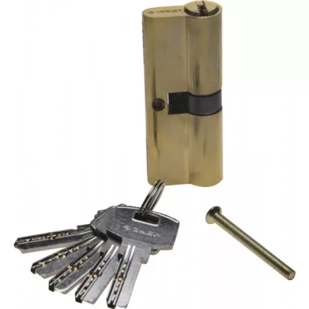 Механизм ЗУБР &quot;ЭКСПЕРТ&quot;цилиндровый, повышенной защищенности, тип &quot;ключ-ключ&quot;, цвет латунь, 6-PIN, 80мм 52105-80-1 купить в Сургуте