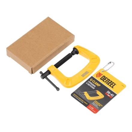 Струбцина G-образная Denzel, усиленная, 50 мм, 20641 купить в Сургуте