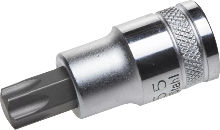 Торцовая бита-головка KRAFTOOL "INDUSTRIE QUALITAT", материал S2, TORX, сатинированная, 1/2", Т55 27905-55_z01 купить в Сургуте