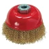 Щетка для УШМ, 125 мм, М14, &quot;чашка&quot;, латунированная витая проволока  MATRIX 74606 купить в Сургуте