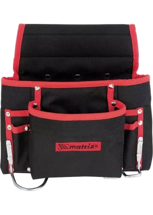 Подсумок поясной 8 карманов, держатель для молотка, для клещей MATRIX 90242 купить в Сургуте