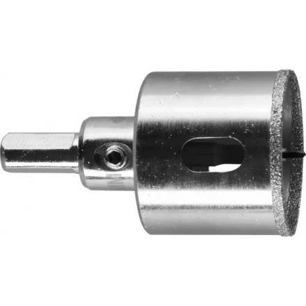 Коронка ЗУБР алмазная в сборе по кафелю, керамике с центрирующим сверлом и имбусовым ключом, зерно 60, 40мм 29850-40 купить в Сургуте