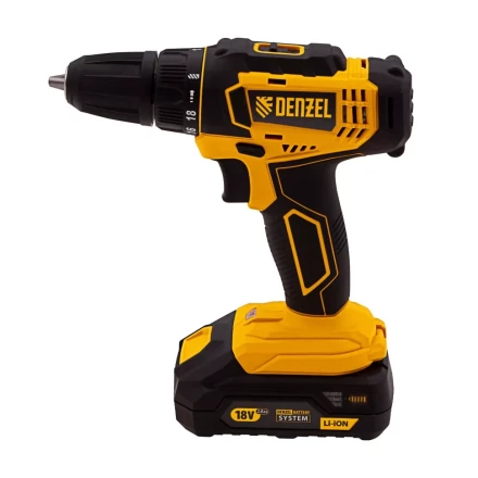 Дрель-шуруповерт аккумуляторная Denzel 26115, CDL-18-01CB, Li-Ion, 18 В, 1 аккумулятор купить в Сургуте