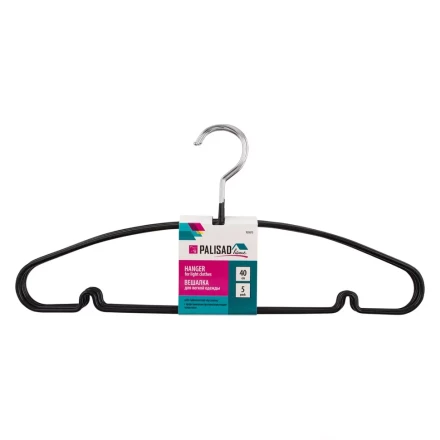 Набор вешалок Home Palisad 929275 для легкой одежды с прорезиненным противоскользящим покрытием 40 см купить в Сургуте