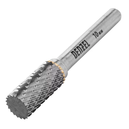 Борфреза по металлу твердосплавная, цилиндрическая, тип-А, 10 мм// Denzel 72001 купить в Сургуте