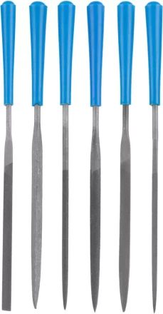 Набор ЗУБР &quot;ЭКСПЕРТ&quot;: Надфили, пластмассовая ручка, насечка 2 = Бархатная, с чехлом, 100мм, 6шт 16022-2-H6 купить в Сургуте