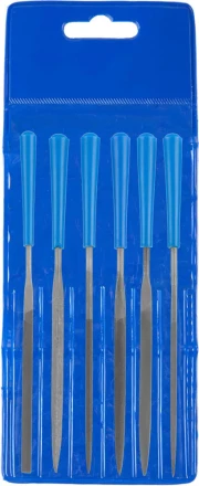 Набор ЗУБР &quot;ЭКСПЕРТ&quot;: Надфили, пластмассовая ручка, насечка 2 = Бархатная, с чехлом, 100мм, 6шт 16022-2-H6 купить в Сургуте