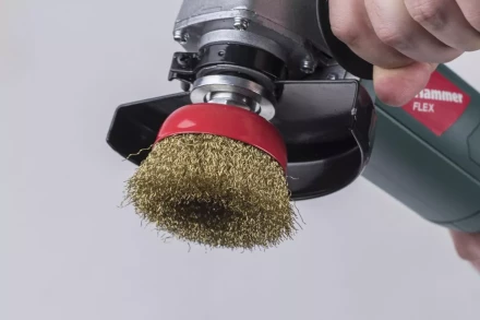 Кордщетка HAMMER чаша 75мм для УШМ гофрированная латунированная сталь (207-102) купить в Сургуте