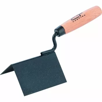 Кельма угловая, 110 х 75 х 75 мм, стальная, для внешних углов, буковая ручка  СИБРТЕХ 86313 купить в Сургуте