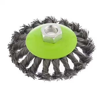 Щетка для УШМ 100 мм М14 &quot;тарелка&quot; крученая металлическая проволока СИБРТЕХ 746097 купить в Сургуте